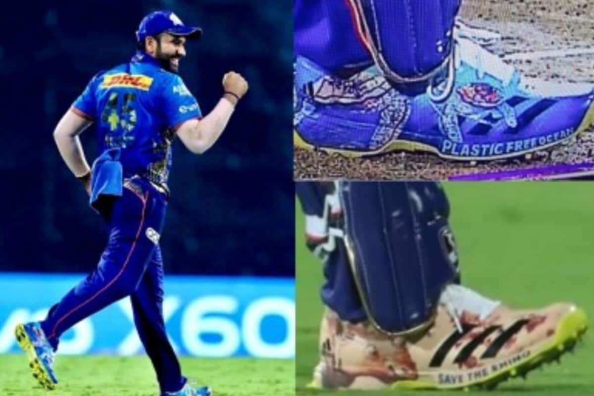 প্রথম ম্যাচে আরসিবির বিরুদ্ধেও বিশেষ জুতো পরে নেমেছিলেন হিটম্যান। সেই জুতোতে ছিল গন্ডারের ছবি। আসলে গন্ডার সংরক্ষণের বার্তা দিয়েছিলেন তিনি। কেকেআরের বিরুদ্ধেও বিশেষ জুতো পরেই নামলেন রোহিত। তবুও বোলিং করেত গিয়ে তাঁর পা মচকাল। প্রথম ম্যাচে আরসিবির বিরুদ্ধেও বিশেষ জুতো পরে নেমেছিলেন হিটম্যান। সেই জুতোতে ছিল গন্ডারের ছবি। আসলে গন্ডার সংরক্ষণের বার্তা দিয়েছিলেন তিনি। কেকেআরের বিরুদ্ধেও বিশেষ জুতো পরেই নামলেন রোহিত। তবুও বোলিং করেত গিয়ে তাঁর পা মচকাল।