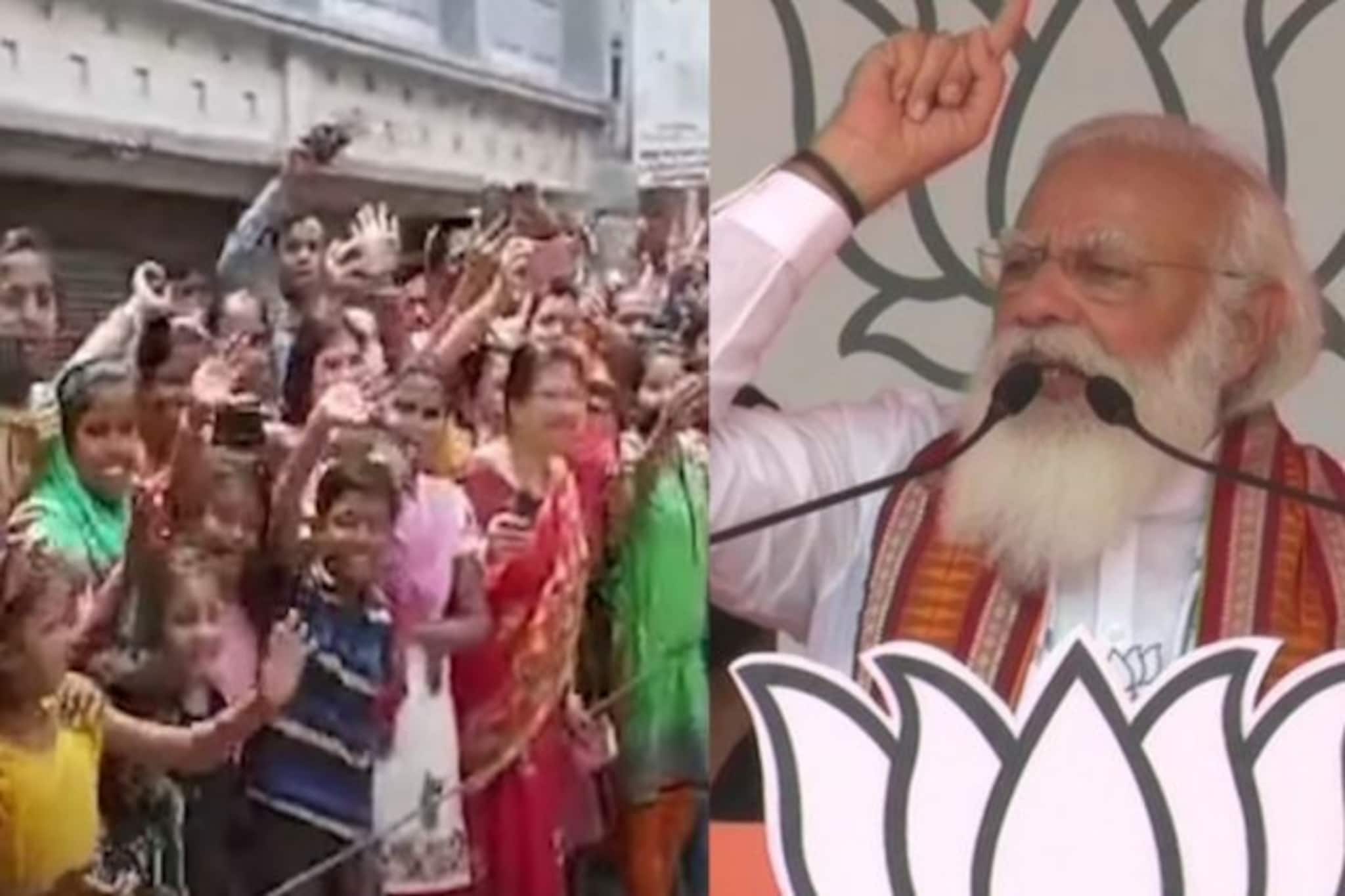 মোদির কনভয় ঢুকতেই জনতার উচ্ছাস! এক ঝলক দেখেই হইহই মানুষের, দেখুন ভিডিও