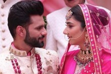 বিয়েটা সেরে ফেললেন নাকি রাহুল-দিশা!গোলাপি লেহেঙ্গা, শেরওয়ানিতে সাজলেন তারকা জুটি
