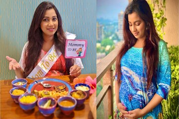 পঞ্চব‍্যঞ্জনে সাজানো থালা, অভিনব এক সাধ খেলেন ‘মম টু বি’ শ্রেয়া ঘোষাল