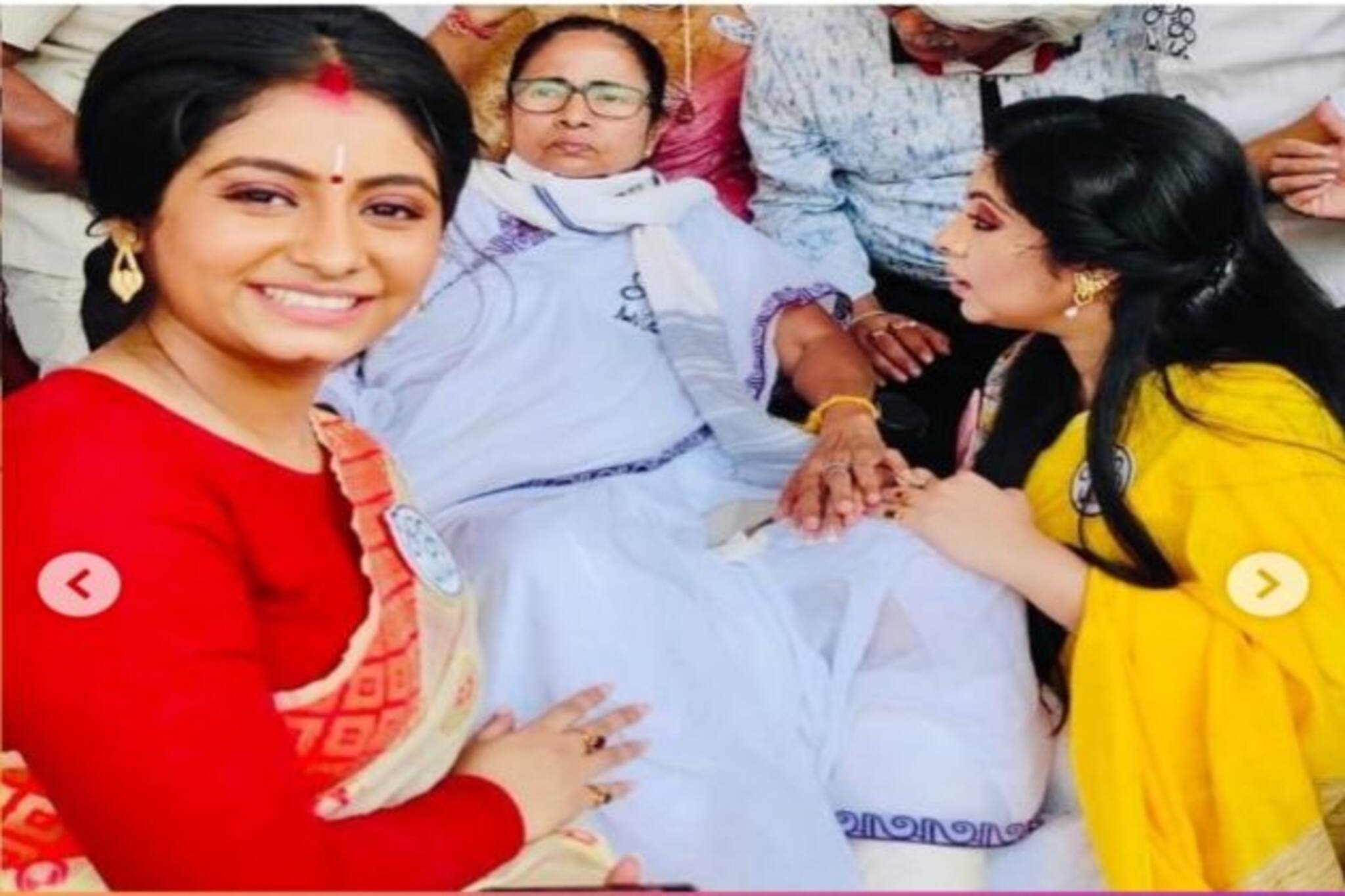 'Shyama' in TMC Campaign : মুখ‍্যমন্ত্রীর সঙ্গে সেলফি, তৃণমূলের হয়ে প্রচারের ময়দানে ‘কৃষ্ণকলি’-র শ‍্যামা ও রাধারাণী