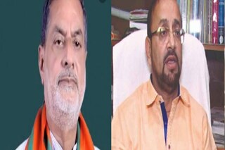 কাশিপুর-বেল্গাছিয়া কেন্দ্রের তৃণমূল এবমগ বিজেপি প্রার্থী অতীন ঘোষ-শিবাজি সিংহ রায়। ফাইল ছবি। 