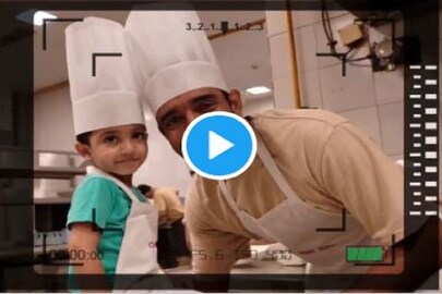 IPL 2021: Robin Uthappa and his son baked cookies for CSK players.-Photo Courtesy- Twitter/ Video Grab 