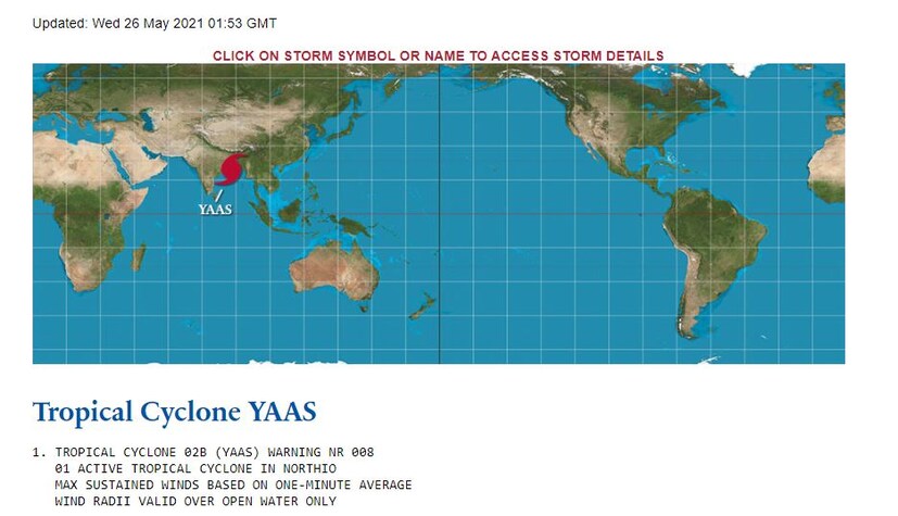 cyclostorm.com - এই ওয়েবসাইটের মাধ্যমেও আপনি ট্র্যাক করতে পাড়বেন ঘূর্ণিঝড়। cyclostorm.com থেকে আপনি ঘূর্ণিঝড় সম্পর্কে সব তথ্য জানতে পারবেন। এই পোর্টালে সব ট্রপিকাল সাইক্লোন ট্র্যাক করা যায়।  সাইক্লোন ছাড়াও টাইফুন, হ্যারিকেনের আপডেটও পাওয়া যায় 