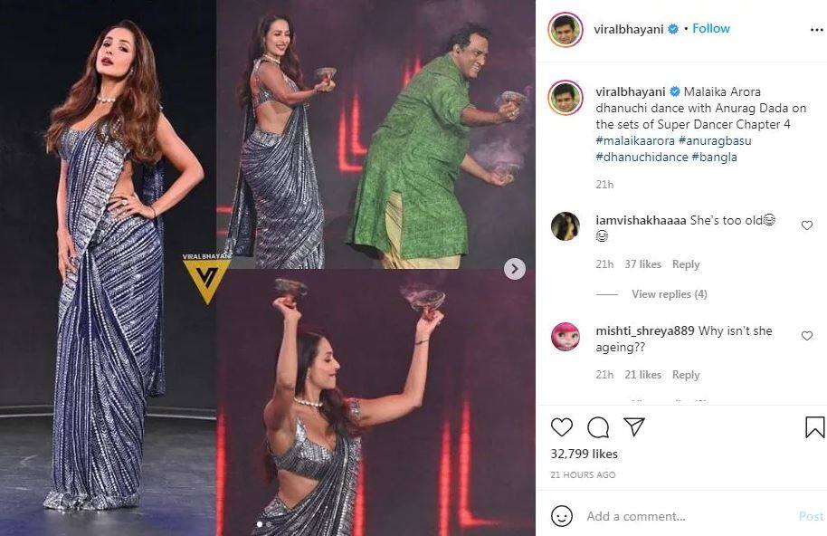Malaika Arora and Anurag Basu dances superbly with dhunuchi- (Photo credits: viralbhayani/instagram)