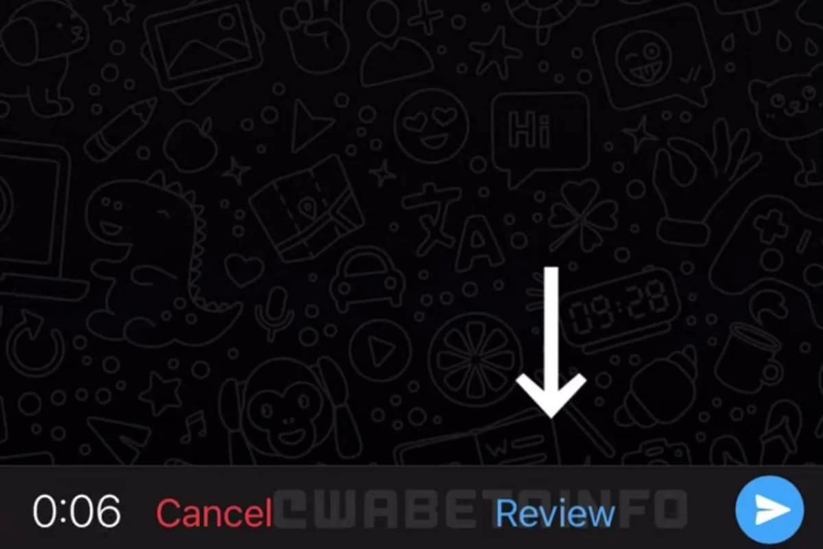 নাম থেকেই এই Review বাটনের কাজ সহজেই বুঝে নেওয়া যায়। এত দিন আমরা রেকর্ড অপশনটা টিপে ধরে কথা বলতাম, তার পর আঙুল সরালেই তা চলে যেত অন্য পক্ষের কাছে। এবার সেই রেকর্ডিংয়ের কাজ শেষ হয়ে গেলে WhatsApp এই Review বাটনের মাধ্যমে জানতে চাইবে যে ইউজার সত্যিই সেই ভয়েস নোট পাঠাতে চাইছেন কি না! এক্ষেত্রে রেকর্ডিং শুনে নিয়ে, পছন্দ না হলে, তা Cancel করে দেওয়া যাবে। নাম থেকেই এই Review বাটনের কাজ সহজেই বুঝে নেওয়া যায়। এত দিন আমরা রেকর্ড অপশনটা টিপে ধরে কথা বলতাম, তার পর আঙুল সরালেই তা চলে যেত অন্য পক্ষের কাছে। এবার সেই রেকর্ডিংয়ের কাজ শেষ হয়ে গেলে WhatsApp এই Review বাটনের মাধ্যমে জানতে চাইবে যে ইউজার সত্যিই সেই ভয়েস নোট পাঠাতে চাইছেন কি না! এক্ষেত্রে রেকর্ডিং শুনে নিয়ে, পছন্দ না হলে, তা Cancel করে দেওয়া যাবে।