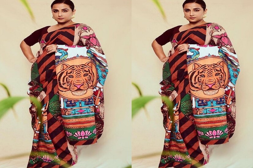 বাঘ ছাপ শাড়িতে পাগল করেছেন বিদ্যা বলন ৷ ছবি সৌজন্যে ইনস্টাগ্রাম ৷ 