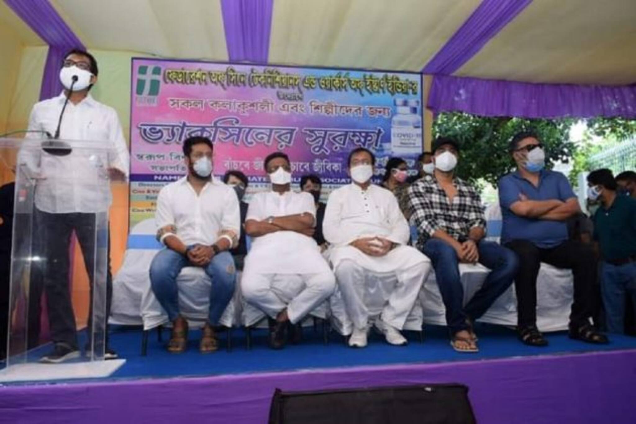 শ্যুটিং শুরুর প্রস্তুতি, টেকনিশিয়ানদের বিনামূল্যে টিকাকরণের কাজ শুরু হল