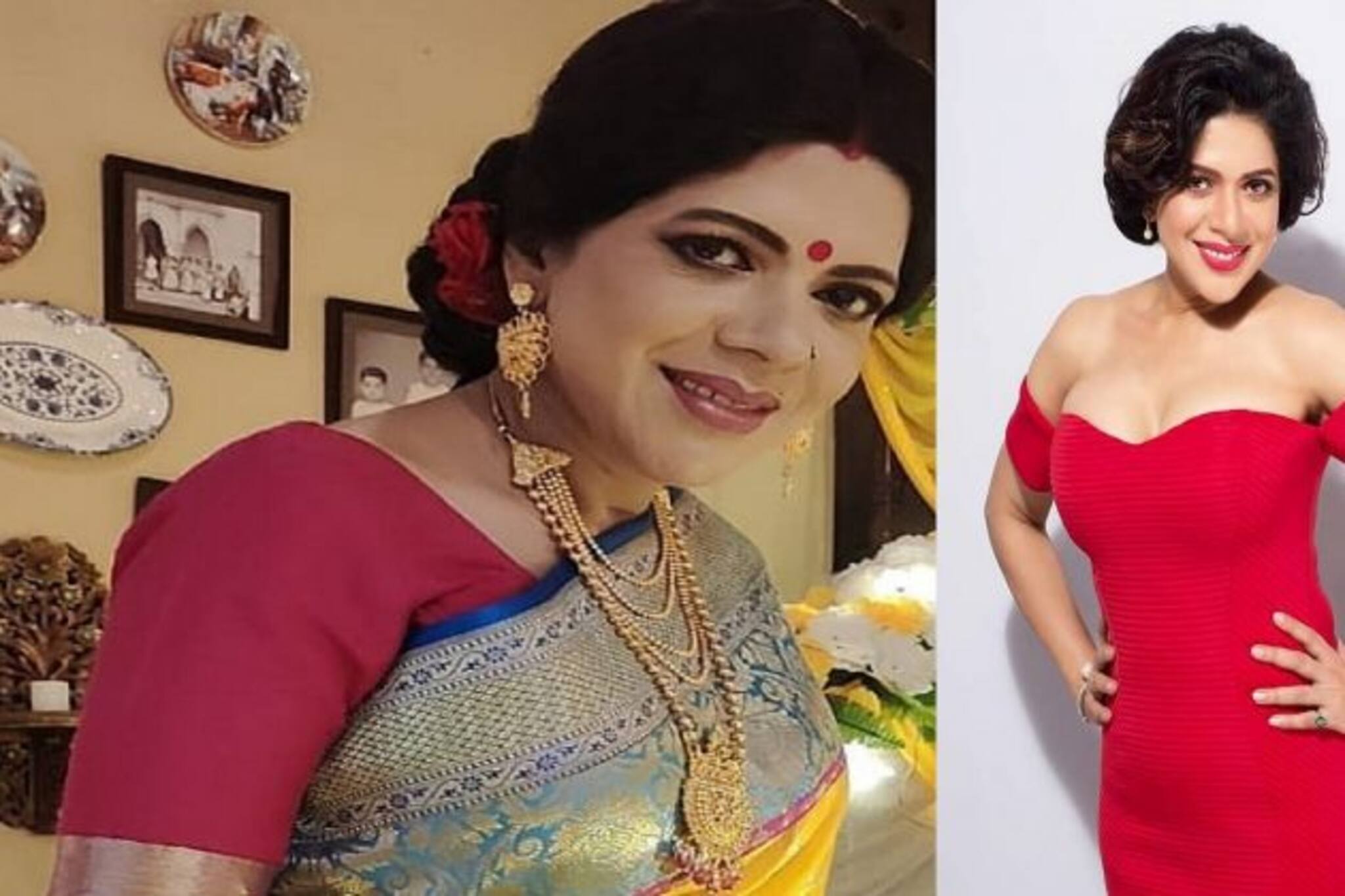 Aparajita Apu:শাড়ি ছেড়ে লাল অফ শোলডার ড্রেসে অপরাজিতা অপুর আন্টি ২ ওরফে নন্দিনী, দেখুন ছবি