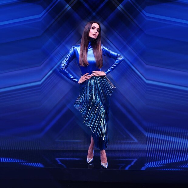 নীল পোশাকে যেন নীলাম্বরী মালাইকা আরোরা (Malaika Arora) ৷ ছবি সৌজন্যে ইনস্টাগ্রাম ৷