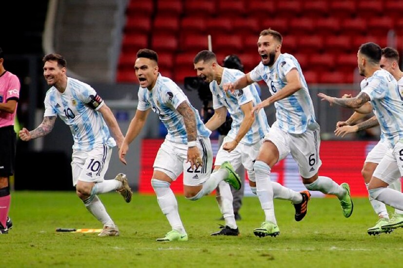 উচ্ছ্বাস যখন বাঁধভাঙা৷ Photo Courtesy- Copa America/ Twitter 