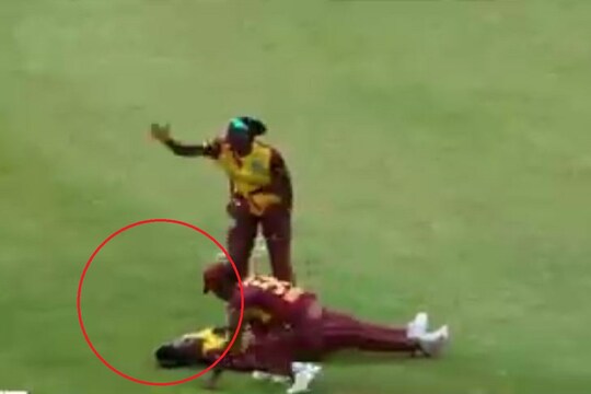 Two west Indies women cricketer go senseless on field during cricket match - Photo Courtesy- Twitter/ Video Grab
