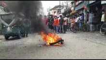 ত্রিপুরায় তৃণমূল নেতাদের ওপর আক্রমণের জেরে বিক্ষোভ কৃষ্ণগঞ্জে