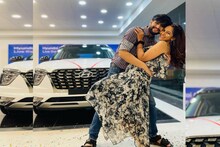 গোয়ায় মধুচন্দ্রিমার পরই নতুন কেনা গাড়ির সামনে নীলের বাহুলগ্না তৃণা