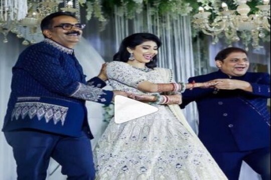 bride dances lovingly with father and father in law wedding reception viral video- Photo Courtesy- Instagram/Video Grab