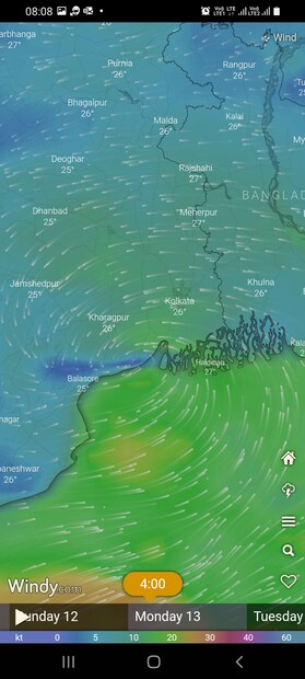 পূর্ব-মধ্য বঙ্গোপসাগর তৈরি হয়েছে ঘূর্ণাবর্ত। এই ঘূর্ণাবর্তের প্রভাবে আজ শনিবার নিম্নচাপ তৈরি হবে মধ্য বঙ্গোপসাগরে। নিম্নচাপটি ক্রমশ বাংলা উড়িষ্যা উপকূলের দিকে এগোবে। রবিবারের মধ্যে এটি গভীর নিম্নচাপে পরিণত হবে। অভিমুখ হবে পশ্চিম ও উত্তর পশ্চিম।অন্য একটি নিম্নচাপ ক্রমশ সরে রাজস্থানের উপর রয়েছে।