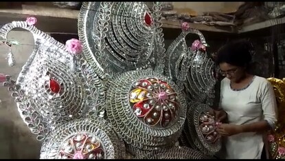 এই দুর্গামুকুট পাড়ি দেবে জামশেদপুরে