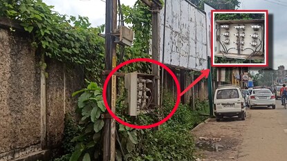 খোলা অবস্থায় বিদ্যুতের সুইচ বক্স-তার, ঝুঁকি বাড়ছে বীরভূমে