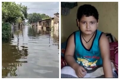 আজও জলমগ্ন খড়দহের পাতুলিয়া আবাসন৷ বছোট্ট নীলের ভরসা এখন তার আত্মীয়রা৷ 