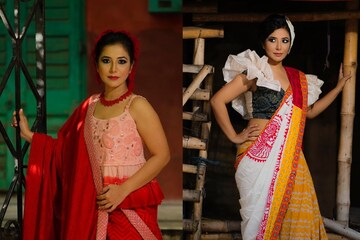 সপ্তমী থেকে দশমী শাড়িতেই ব্যতিক্রমী হয়ে উঠুন! দেখুন অপরাজিতার পুজোর সাজ