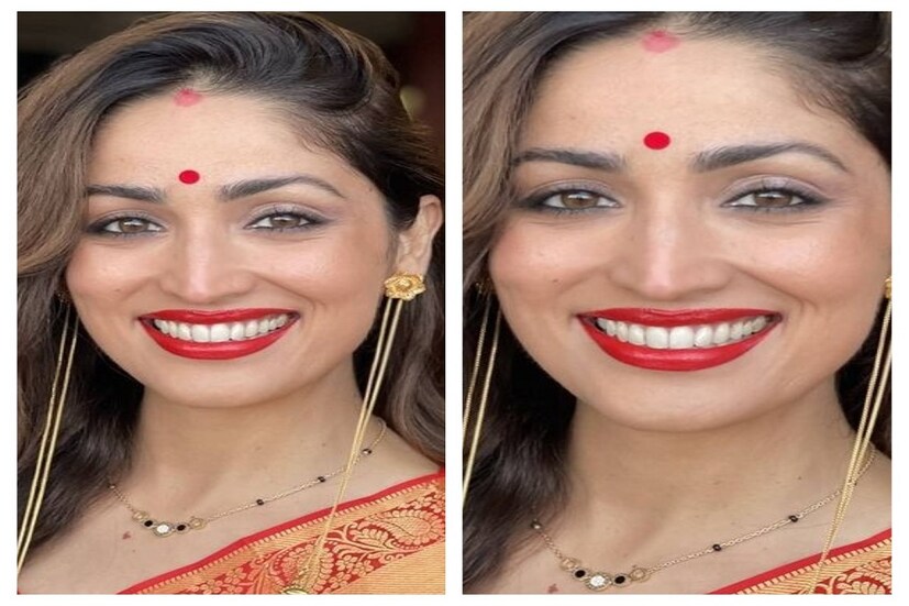 বলিউড  (Bollywood) অভিনেত্রী  ইয়ামি গৌতম  (Yami Gautam) নিজের সৌন্দর্য্যের জন্য  দারুণ পপুলার৷  ভারতীয় পরিধানে  তাঁকে আরও বেশি সুন্দর দেখতে লাগে৷ নিজের ফ্যান ফলোয়ারদের জন্য নিয়মিত ইনস্টাগ্রামে ছবিও শেয়ার করেন সুন্দরী৷ বিয়ের পর  প্রথম কড়বা চৌথে দারুণ সাজলেন ইয়ামি গৌতম৷ তাঁর ছবিতে তাঁর সিঁথিতে সিঁদুর, কপালে লাল টিপের পাশাপাশি গলায় মঙ্গলসূত্র  রয়েছে৷ যা নজর কাড়ছে৷ (Photo Courtesy- Instagram/ @yamigautam)