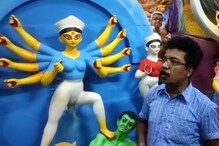 বন্যায় জলের তলায় আমতার কুমোরটুলিগুলি, শেষ মুহূর্তে দুশ্চিন্তায় প্রতিমাশিল্পীর বন্যায় জলের তলায় আমতার কুমোরটুলিগুলি, শেষ মুহূর্তে দুশ্চিন্তায় প্রতিমাশিল্পীর