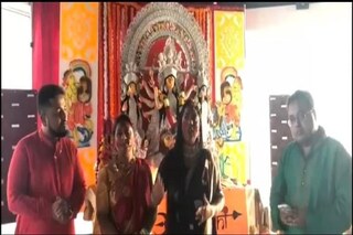 Durga Puja 2021: Idol is from Kumartuli and Durga Puja celebrated in Durham Durga Puja 2021: Idol is from Kumartuli and Durga Puja celebrated in Durham