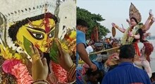 শোভাযাত্রাহীন বিদায় পর্ব, দামোদরের বিভিন্ন ঘাটে প্রতিমা নিরঞ্জন