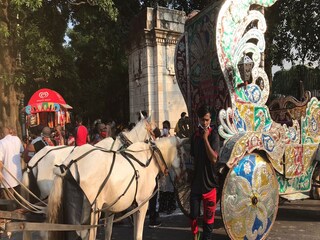 কলকাতায় এভাবেই ছুটছে ঘোড়ার গাড়ি।
