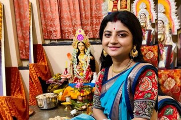 নিজেই সাজালেন বিগ্রহ, অদিতি মুন্সীর বাড়িতে পালিত হল কোজাগরী লক্ষ্মীপুজো নিজেই সাজালেন বিগ্রহ, অদিতি মুন্সীর বাড়িতে পালিত হল কোজাগরী লক্ষ্মীপুজো