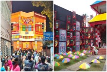 বৃষ্টির আশংকা-করোনা আতঙ্ক! সাঁড়াশি চাপে নবমীর দুপুরেই পথে দর্শনার্থীদের ঢল...