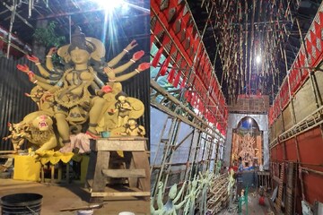 সেজে উঠেছে গড়িয়াহাটের হিন্দুস্তান পার্ক সার্বজনীনের পুজো মণ্ডপ, দেখুন ছবিতে...