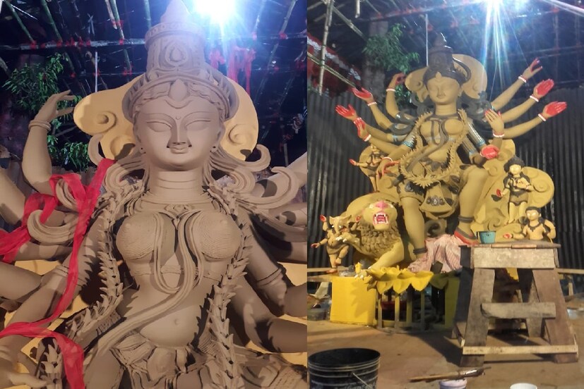 *এক মণ্ডপে ১৯ দুর্গা মূর্তি। অতিমারীর বন্ধন কাটিয়ে মুক্ত হওয়ার চেষ্টা। শিল্পী রাজু সরকারের ভাবনায় যা রূপ নিয়েছে মন্ডপসজ্জায়। গড়িয়াহাটের হিন্দুস্তান পার্ক সার্বজনীন দুর্গোৎসবের (Hindusthan Park Sarbojanin Durgatsav commitee) এ বছরের ভাবনা 'উন্মোচন'। ৯১ বছরে পড়ল হিন্দুস্থান পার্কের পুজো। 