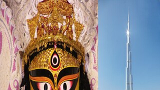 কৃষ্ণনগরের জগদ্ধাত্রী পুজোয় তৈরি হচ্ছে বুর্জ খলিফা।  