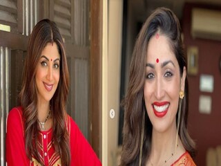 সিঁদুরে রাঙিয়ে জমকালো পোশাকে করবা চৌথ পালন শিল্পা-ইয়ামি-সোনালি-মীরাদের, লালে-লাল বলিউড!