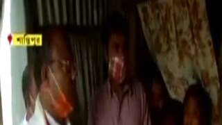 শক্তিপ্রমুখের বাড়িতে বিজেপি প্রার্থী