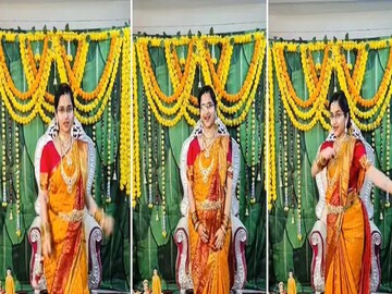 বেবি বাম্প নিয়ে সাধের অনুষ্ঠানে হবু মায়ের নাচ। 