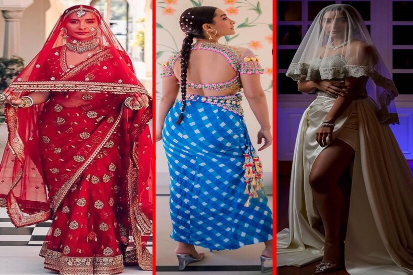 বলিউডের নতুন স্বামী-স্ত্রীয়ের জুটি রাজকুমার রাও ও পত্রলেখা (Rajkummar Rao Patralekhaa)। গত সোমবারই এই তারকা জুটি চণ্ডীগড়ে বিয়ে সেরেছেন (Patralekhaa Bridal Outfits)। প্রায় ১১ বছর ধরে সম্পর্কে থাকার পর শেষ পর্যন্ত বিয়ে করলেন রাজকুমার ও পত্রলেখা। নিজেরাই সোশ্যাল মিডিয়ায় বিয়ের অসাধারণ সব ছবি শেয়ার করে ভক্তদের সঙ্গে ভাগ করে নিয়েছেন এই আনন্দের খবর (Patralekhaa Bridal Outfits)। বিয়ের নানা রীতির ছবি শেয়ার করেছিলেন রাজকুমার ও পত্রলেখা (Rajkummar Rao Patralekhaa)। গোটা বিয়েতে চার সেলিব্রিটি ডিজাইনরারে সেরা পোশাকে সেজেছিলেন পত্রলেখা। দেখুন নায়িকার ভাইরাল সমস্ত লুক (Patralekhaa Bridal Outfits)।