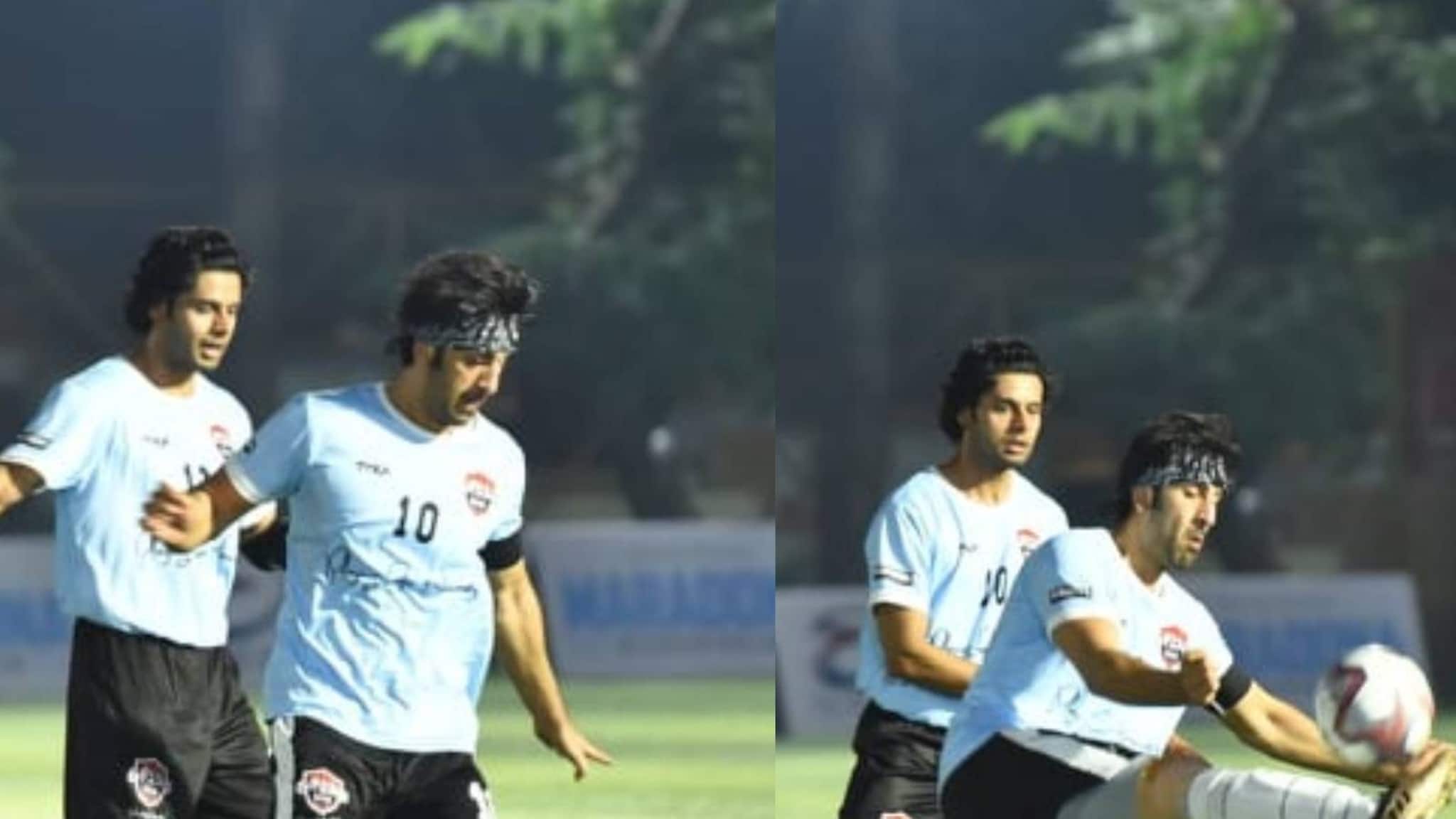Ranbir kapoor In Fottball Match: ফুটবল পায়ে দাপালেন রণবীর কাপুর, মারাদোনার জন্য ম্যাচ খেললেন বলিউডের তারকারা