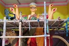 আসন্ন জগদ্ধাত্রী পুজোয় সেজে উঠেছে মা বুড়িমা