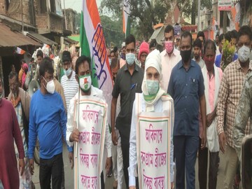 Murshidabad News: Congress leader Adhir Chowdhary holds protest march 