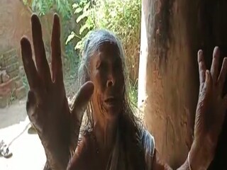 District president of Purulia streched his helping hand to repair old woman's broken house