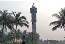 বেলিলিয়াস পার্কে হেলে পড়ল নির্মীয়মান টাওয়ার, পরিদর্শনে পুরসভার আধিকারিকরা
