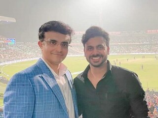 ইডেনে ভারত-নিউজিল্যান্ড ম্যাচের দিন সৌরভ গঙ্গোপাধ্যায়ের সঙ্গে মনোজ তিওয়ারি