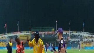 Viral Video: abu dhabi t10 league chris gayle flips coin for dwayne bravo- Photo Courtesy- Viral Video: abu dhabi t10 league chris gayle flips coin for dwayne bravo- Photo Courtesy-