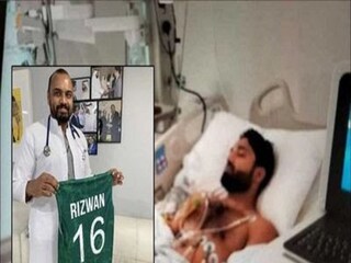 সুস্থ করে তোলা ভারতীয় ডাক্তারকে জার্সি উপহার রিজওয়ানের