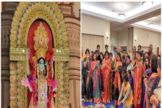 প্রবাসী বাঙালি মেতে ওঠেন প্রাণের পুজোয়