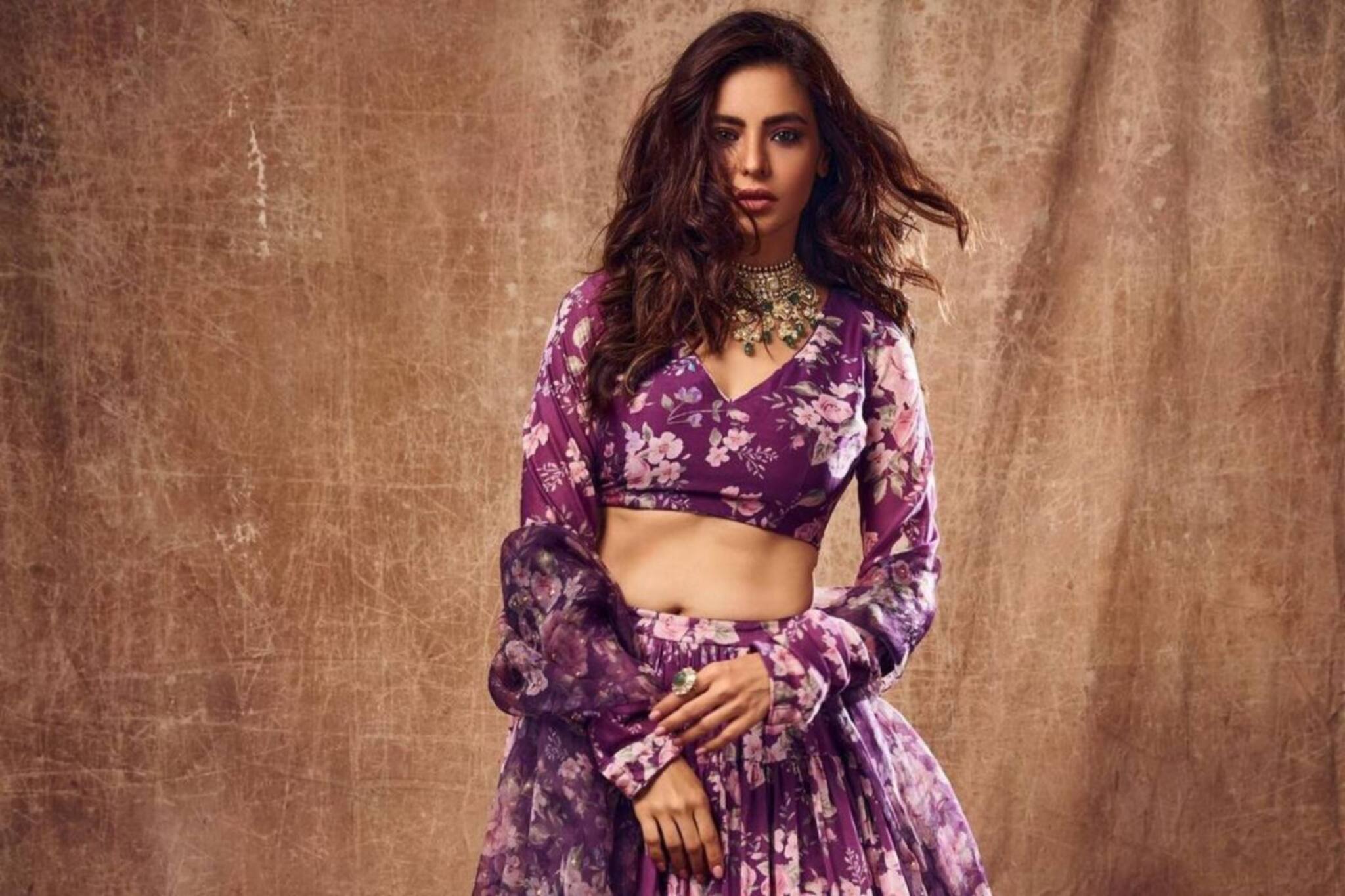 জামরঙা বেনারসির কো-অর্ড সেটে  ফুটে উঠেছে আমনার শরীরের বিপজ্জনক খাঁজ