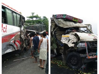 বাস- গাড়ি সংঘর্ষে প্রাণ গেল তিন জনের৷ 