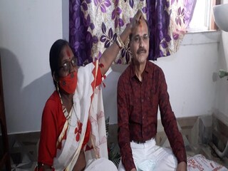 রেণুকা মাড্ডির সঙ্গে অধীর চৌধুরী৷ 